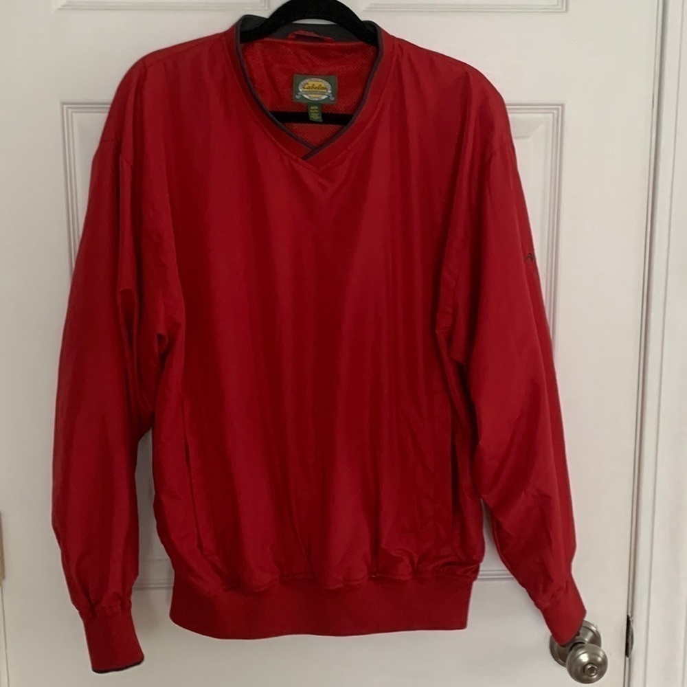 Cabela's Red Pullover Lightweight Sweater Size M  #265